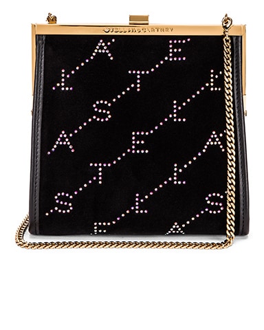Mini Frame Monogram Velvet Crystal Bag