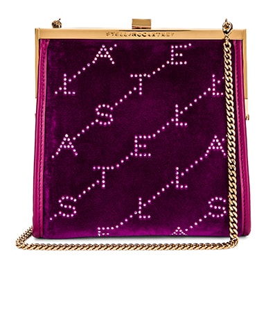 Mini Frame Monogram Velvet Crystal Bag