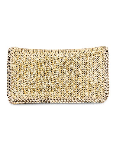 Metallic Fabric Falabella Clutch