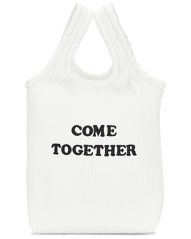 Come Together Slogan Printed Tote Bag