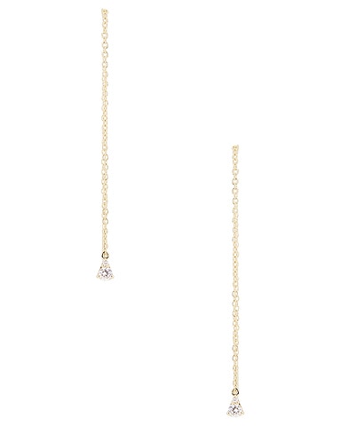 Perfect Pear Diamond Threader Earrings