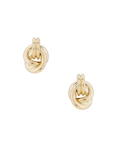 Gold Forme Dainty Knot Stud Earrings
