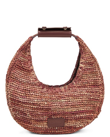 Moon Raffia Tote Bag