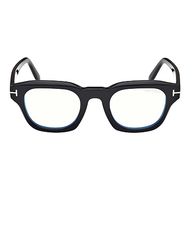 Blue Block Optical Square Acetate Glasses