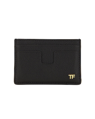 Small Grain Calf T Line Classic Card Holder