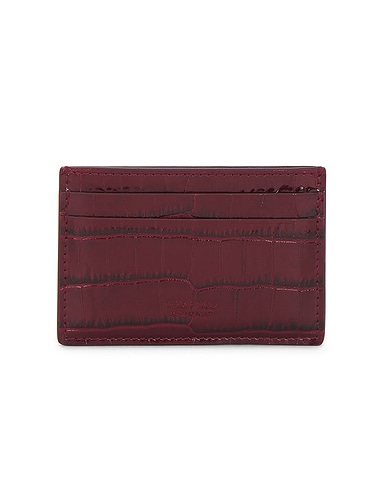 Shiny Printed Croc Exotic Line Classic Card Holder