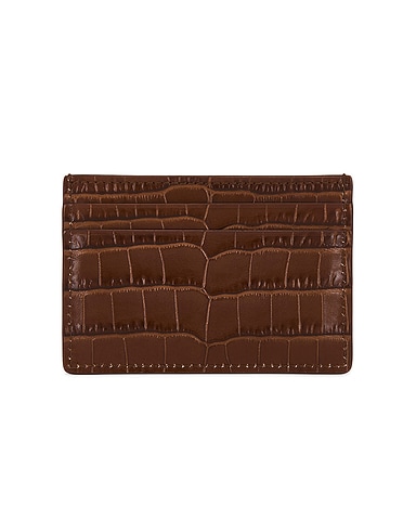 Shiny Printed Croc Exotic Line Classic Card Holder