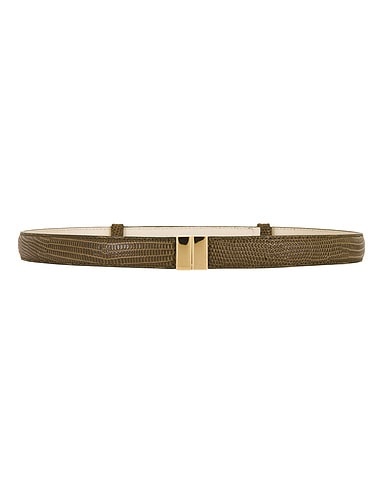 Slide Clasp Lizard Embossed Belt