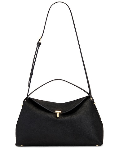 T-Lock Pony Hair Top Handle Bag