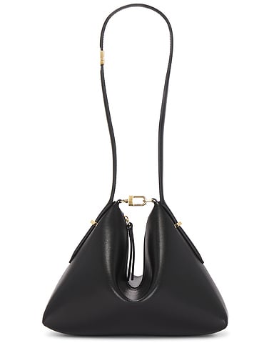 Leather Scoop Wristlet Bag