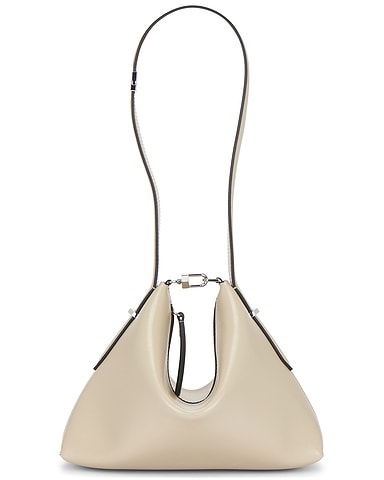 Leather Scoop Wristlet Bag