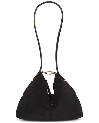 Suede Scoop Wristlet Bag