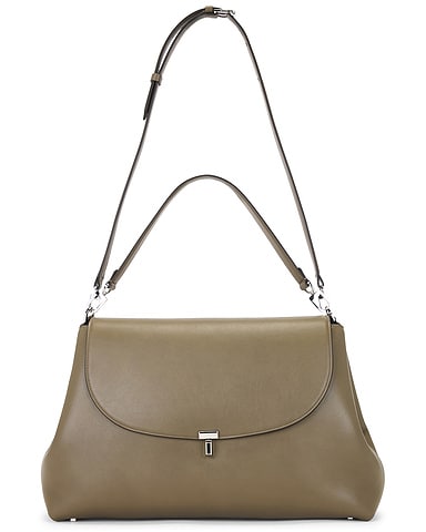 T-lock Leather Satchel Bag