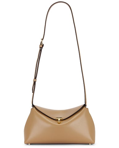 T-Lock Leather Clutch