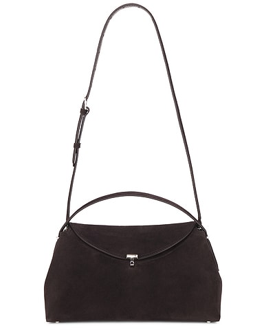 T-Lock Suede Top Handle Bag