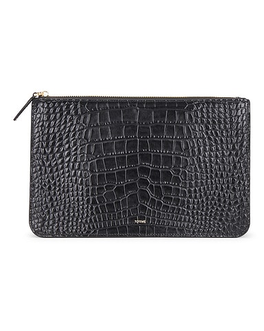 Threefold Croco Embossed Clutch