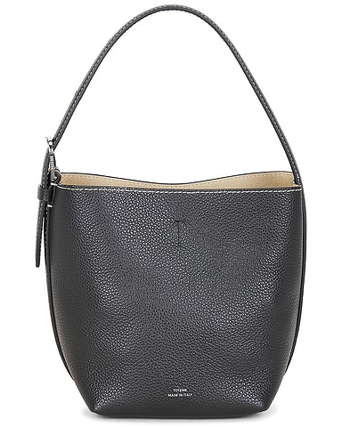 Small Belted Leather Tote Bag