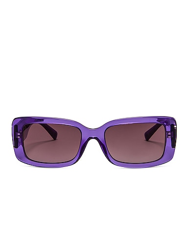 Valentino Logo Rectangle Sunglasses