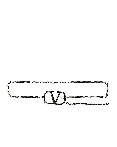 V Logo Signature Chain Belt