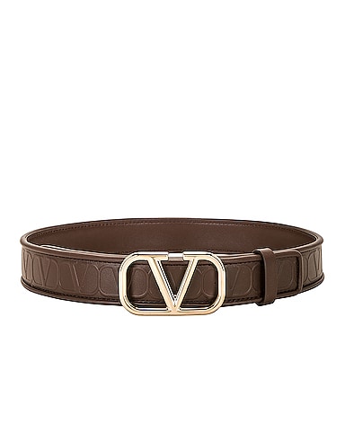 V Logo Signature Belt