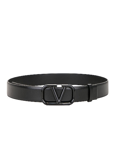 V Logo Signature Belt