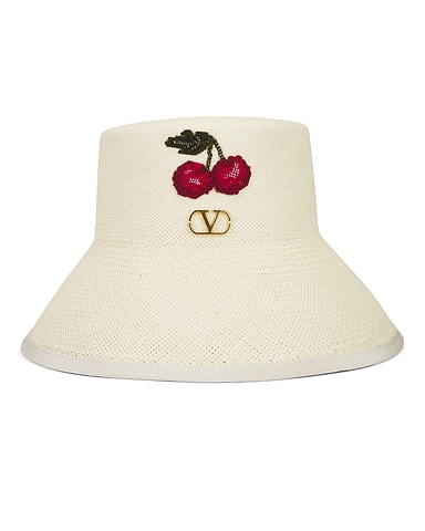 V Logo Signature Bucket Hat