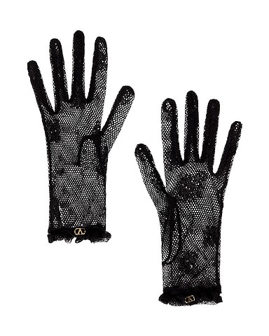 V Logo Signature Gloves