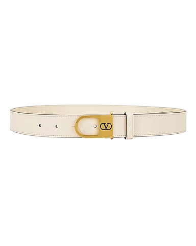 V Logo Signature Belt