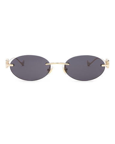 Bejewelled Oval Sunglasses