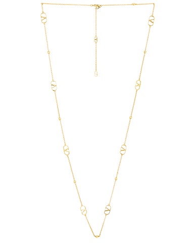 V Logo Signature Necklace