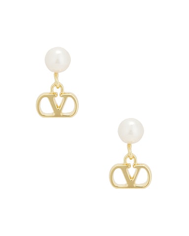 VLogo Signature Pearl Earrings
