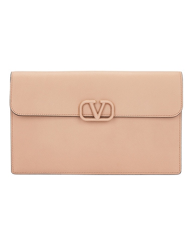 V Logo Signature Large Flat Pouch