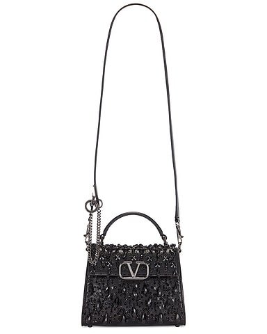 V Sling Mini Top Handle Bag