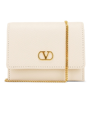 V Logo Signature Card Case