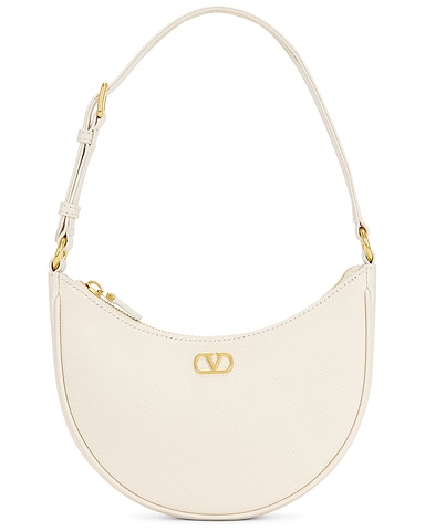 V Logo Signature Mini Hobo Bag