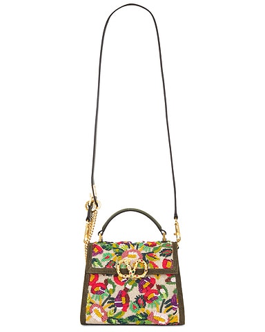 V Sling Mini Top Handle Bag