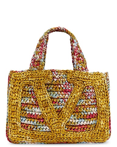 Crochet Raffia Viva Superstar Small Tote Bag