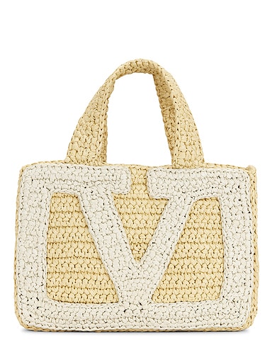 Crochet Raffia Viva Superstar Small Tote Bag