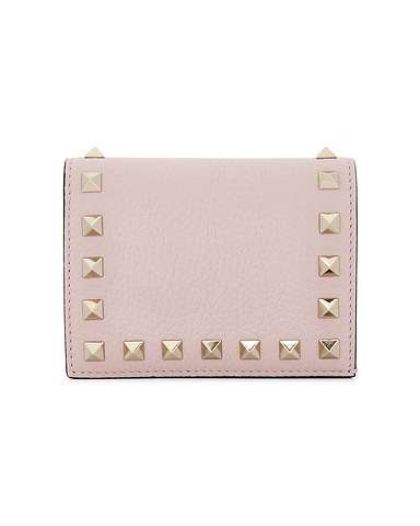 Rockstud Flap French Wallet