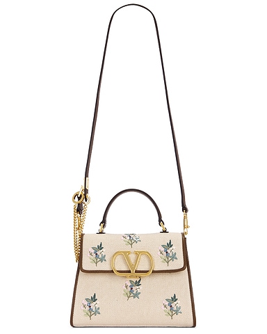 V Sling Small Top Handle Bag