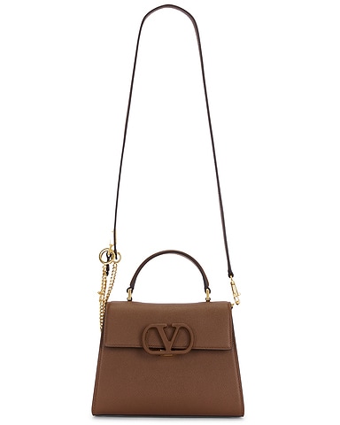 V Sling Small Top Handle Bag
