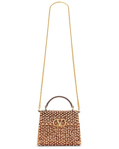 V Sling Mini Top Handle Bag