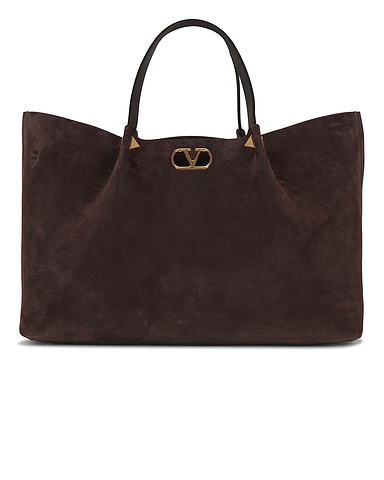 V Logo Signature Large Tote Bag
