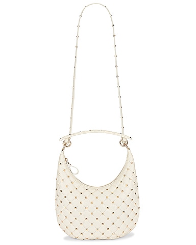 Small Rockstud Spike Hobo Bag