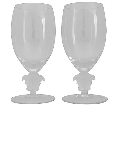 Medusa Lumiere Set of Two White Wine Glasses