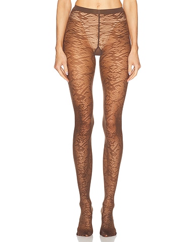 Snake Jacquard Tights