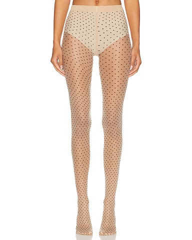 Multicolored Dot Tights