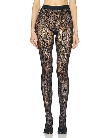 Floral Net Tights