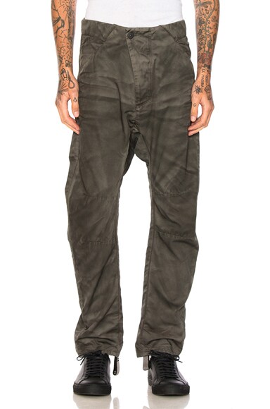 11 by Boris Bidjan Saberi Pants in Green Dirty | FWRD