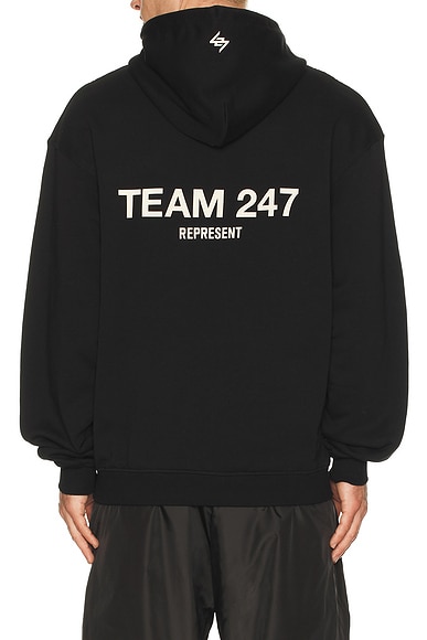 247 Team 247 Oversized Hoodie in Jet Black
